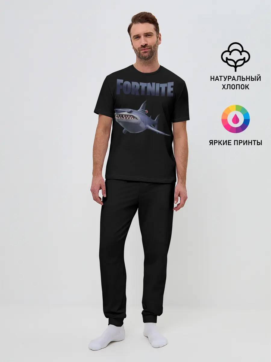 Мужская пижама с брюками / Loot Shark Fortnite