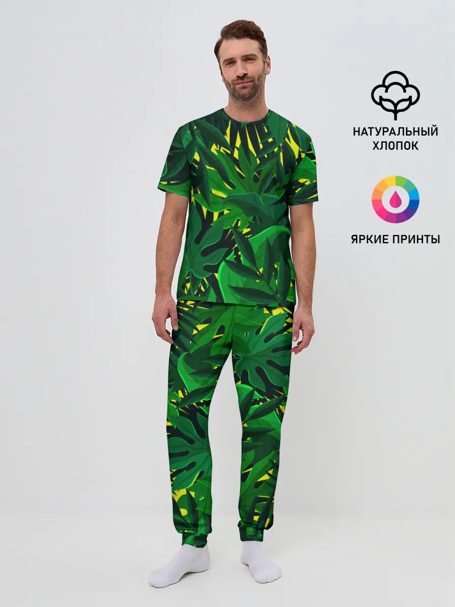 Мужская пижама с брюками / В джунглях