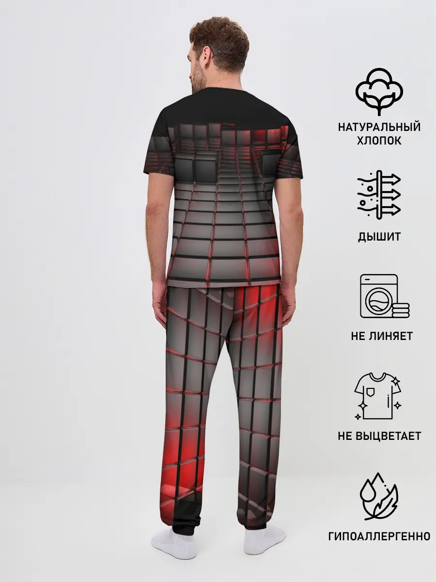 Мужская пижама с брюками / КАРБОНОВЫЕ ПЛИТЫ