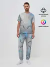 Мужская пижама с брюками / 3D соты