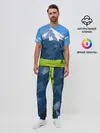 Мужская пижама с брюками / Горы пейзаж природа вектор