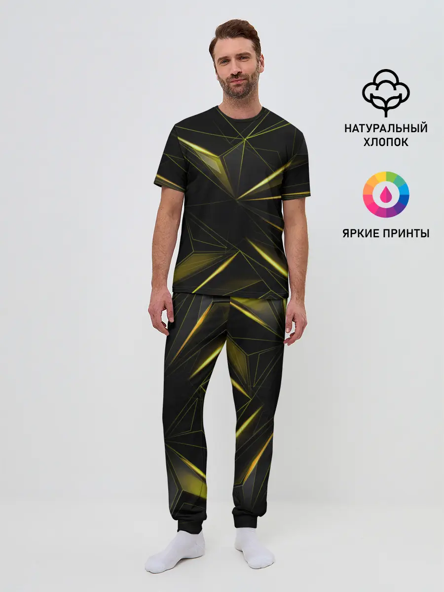 Мужская пижама с брюками / Текстура.
