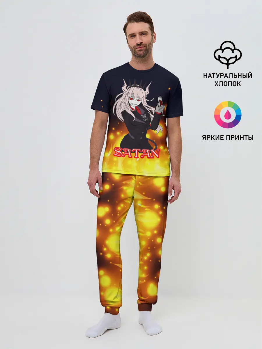 Мужская пижама с брюками / Helltaker Satan Girl