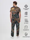 Мужская пижама с брюками / 3D абстрактная схема
