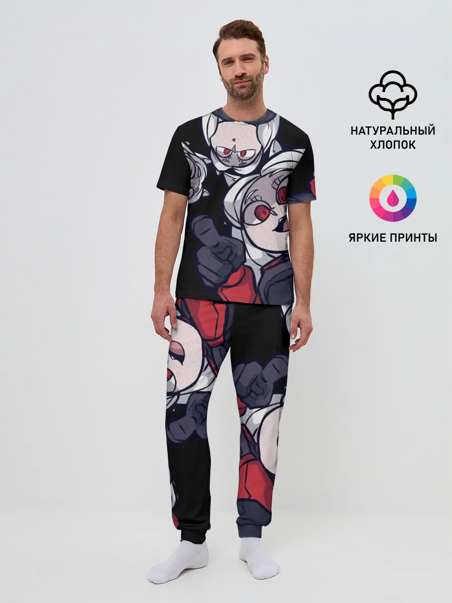 Мужская пижама с брюками / Мультяшные герои Helltaker