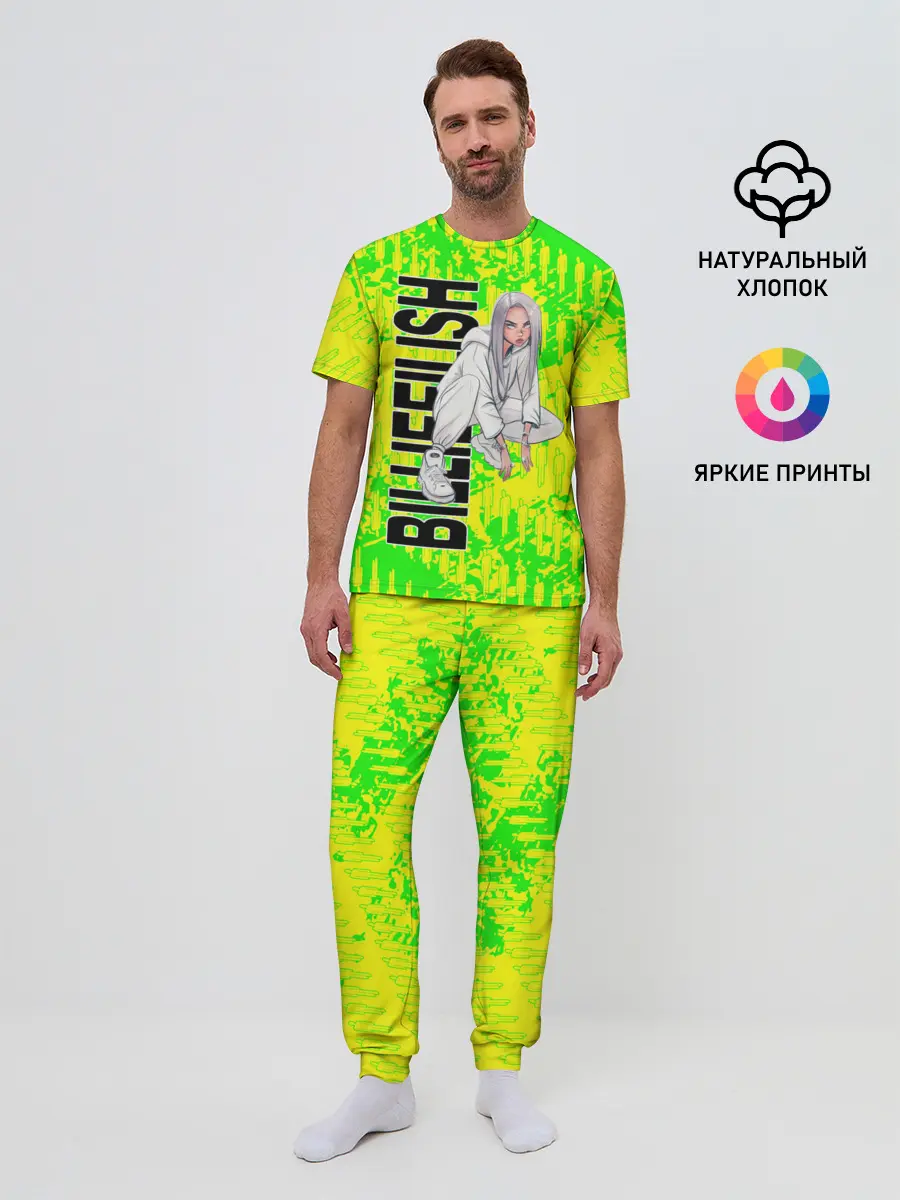 Мужская пижама с брюками / билли айлиш