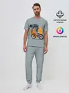 Мужская пижама с брюками / Космический велосипедист