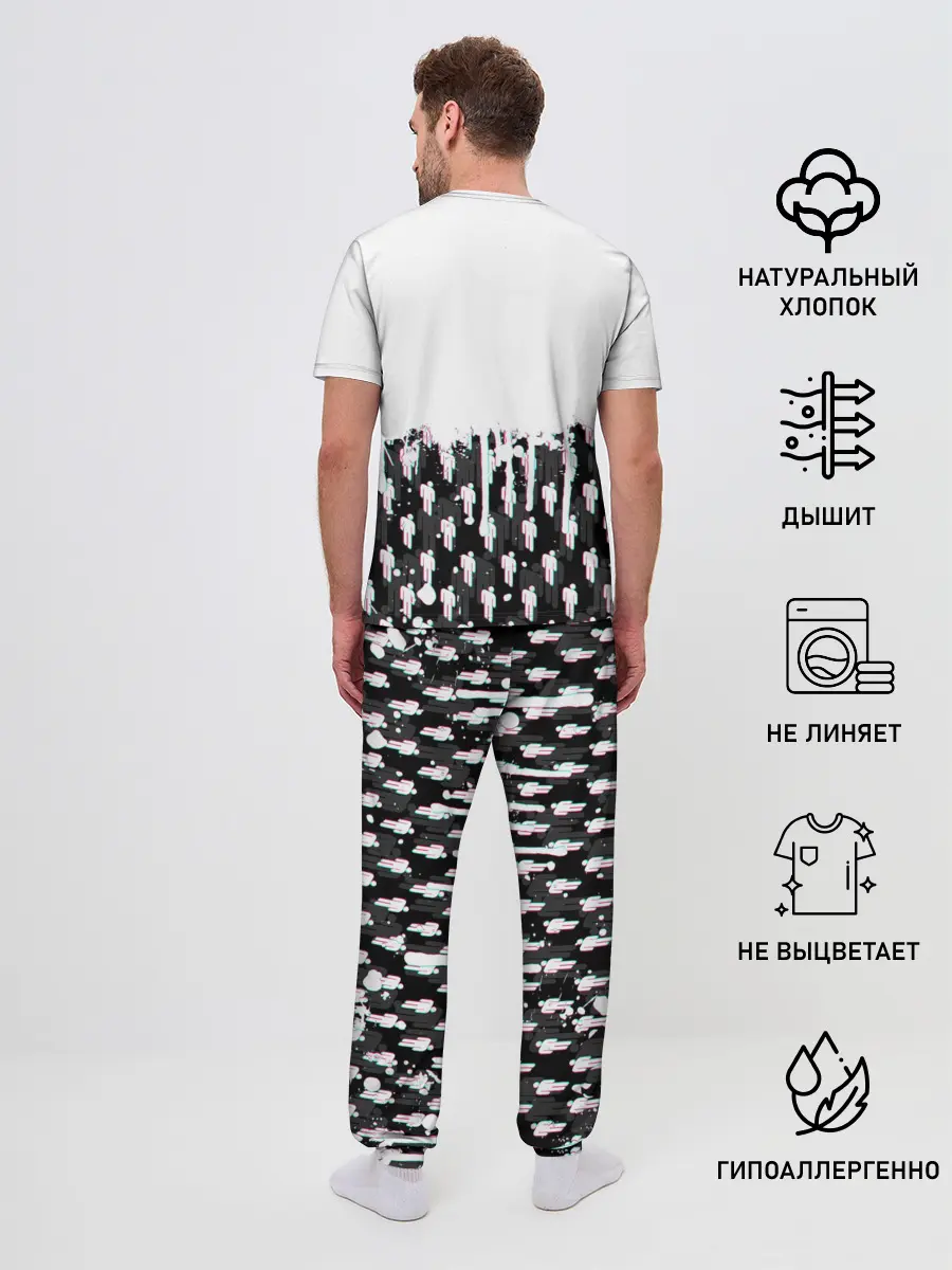 Мужская пижама с брюками / BILLIE EILISH GLITCH