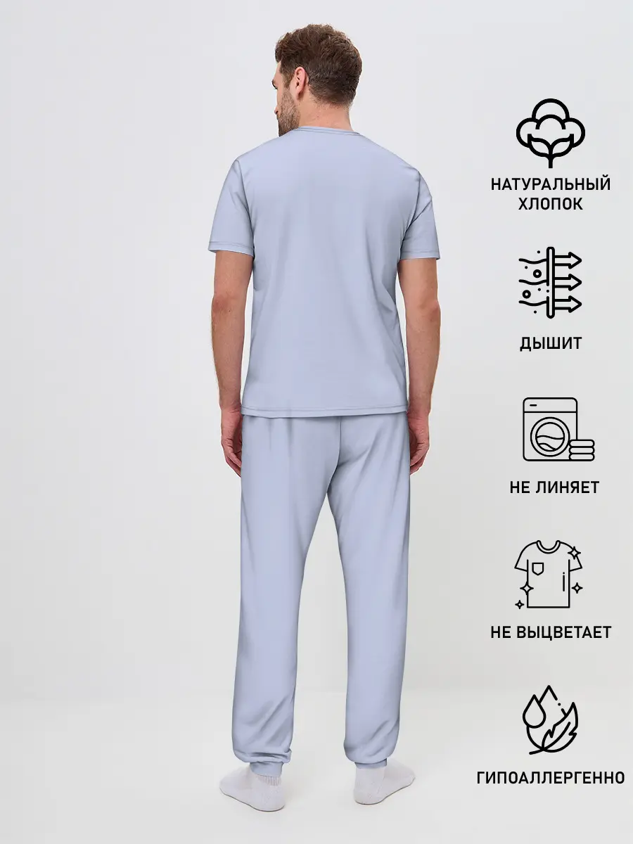 Мужская пижама с брюками / Якорь