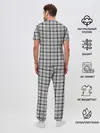 Мужская пижама с брюками / Черная клеточка