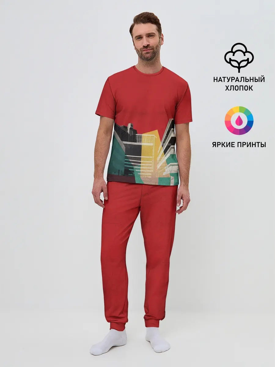 Мужская пижама с брюками / архитектура