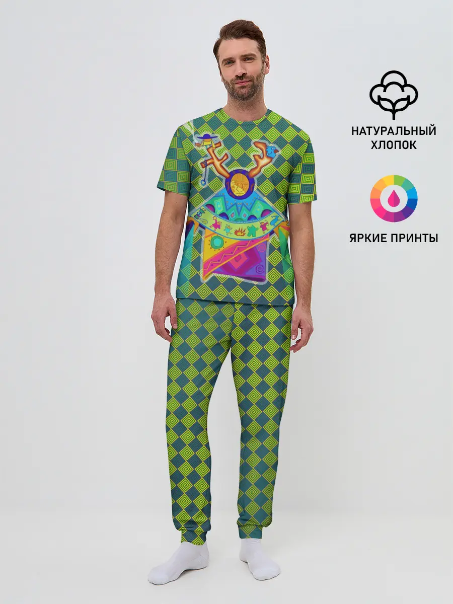 Мужская пижама с брюками / Шаман