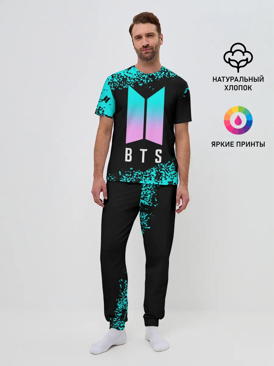 Мужская пижама с брюками / BTS / БТС