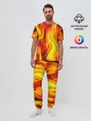Мужская пижама с брюками / Неон Огонь