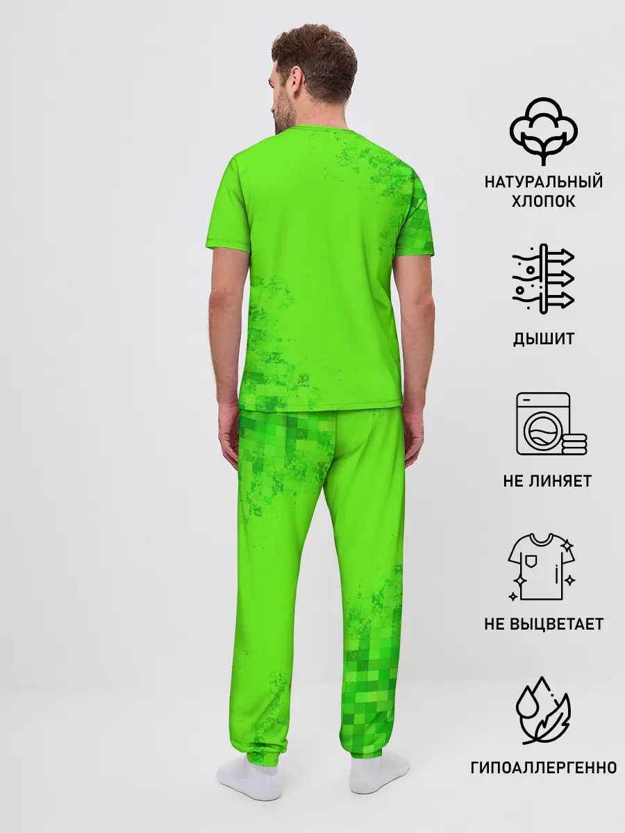 Мужская пижама с брюками / MINECRAFT CREEPER