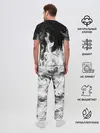 Мужская пижама с брюками / ЧЕРНО БЕЛЫЙ ОГОНЬ