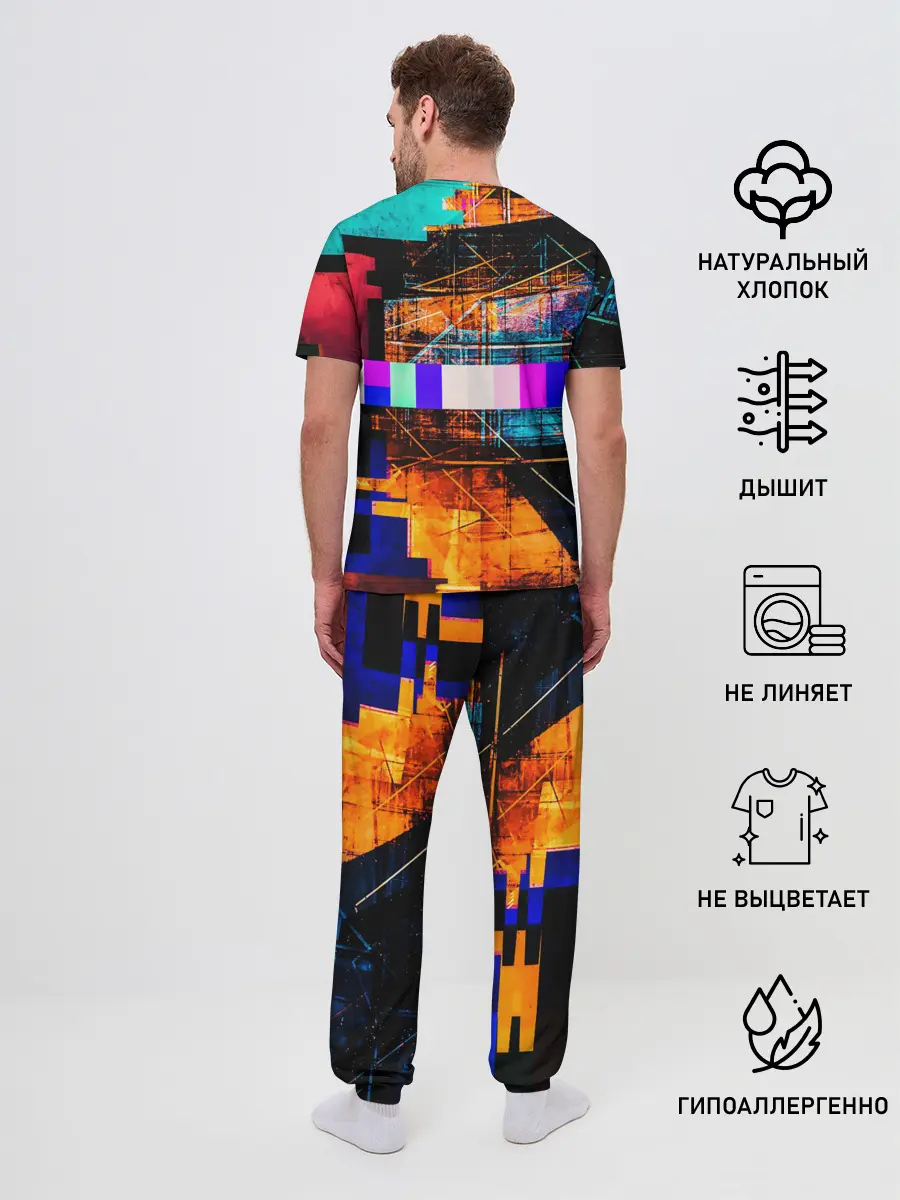 Мужская пижама с брюками / ПОМЕХИ