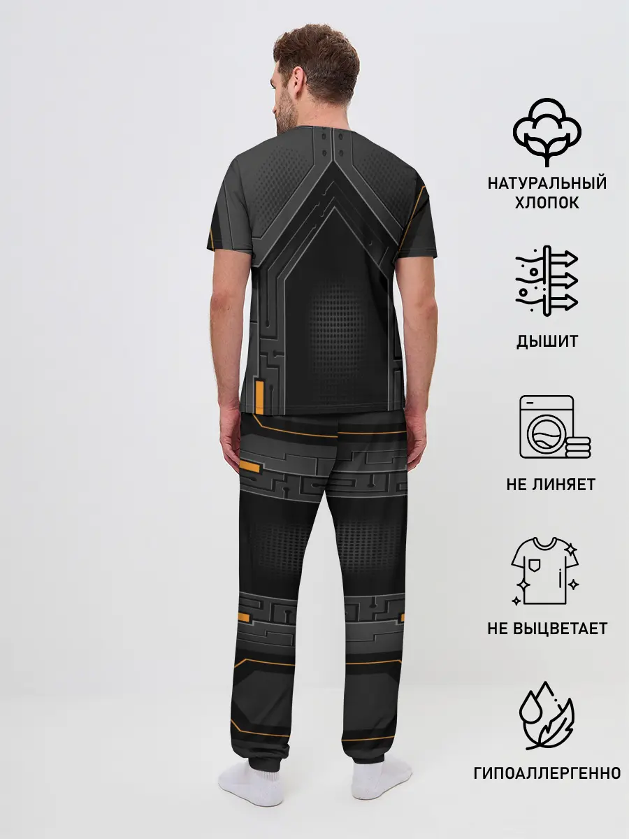 Мужская пижама с брюками / Броня робота