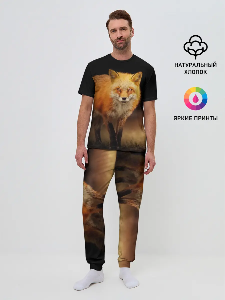 Мужская пижама с брюками / Лиса