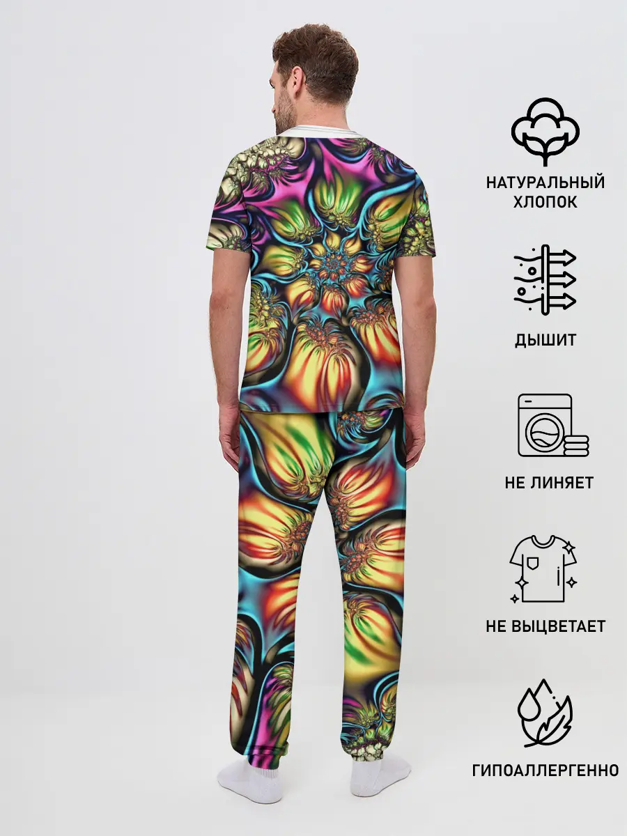 Мужская пижама с брюками / Абстракция