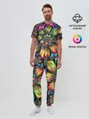 Мужская пижама с брюками / Абстракция