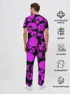 Мужская пижама с брюками / KILLA фиолетовые черепа
