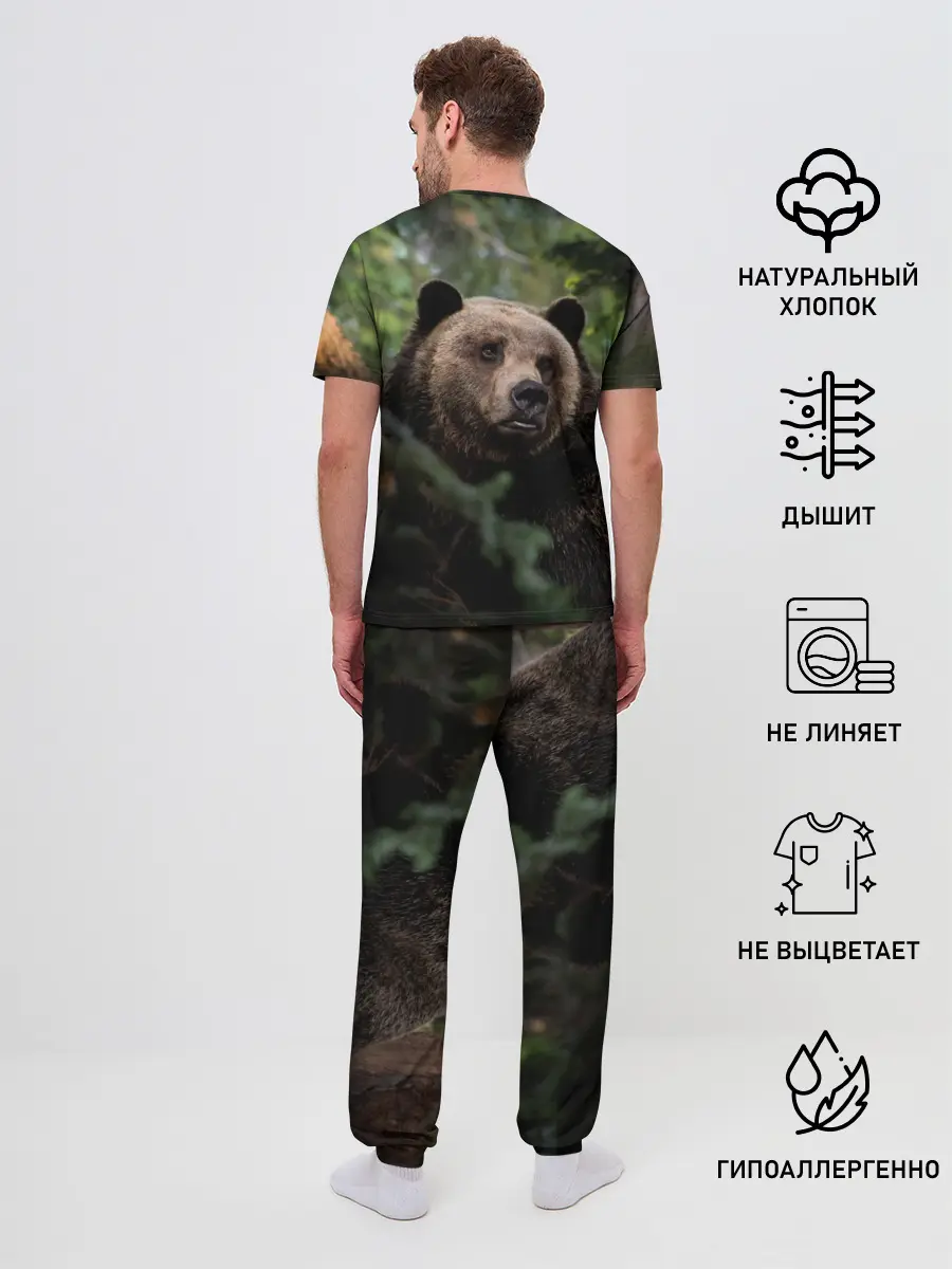 Мужская пижама с брюками / Медведь
