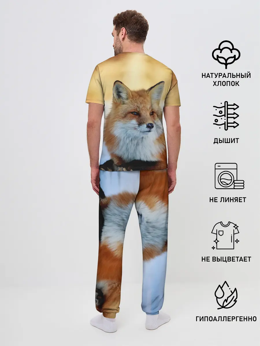 Мужская пижама с брюками / Лиса