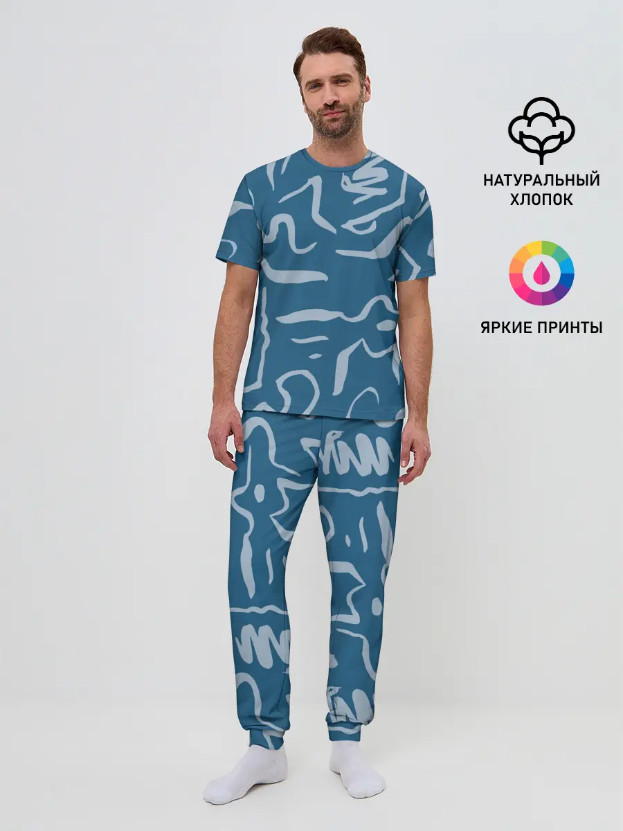 Мужская пижама с брюками / Texture