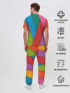 Мужская пижама с брюками / Разноцветный узор