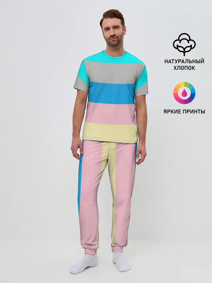 Мужская пижама с брюками / Флаг аниме