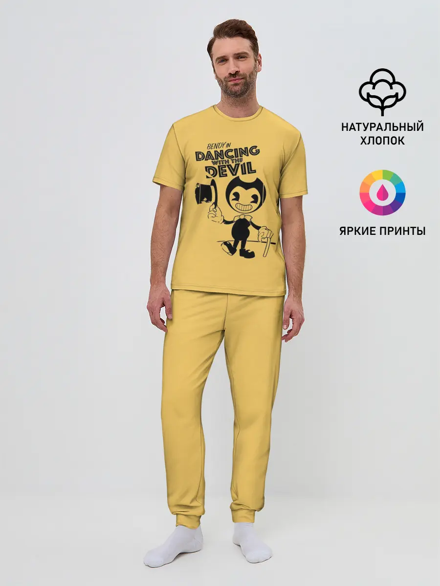 Мужская пижама с брюками / Bendy And The Ink Machine