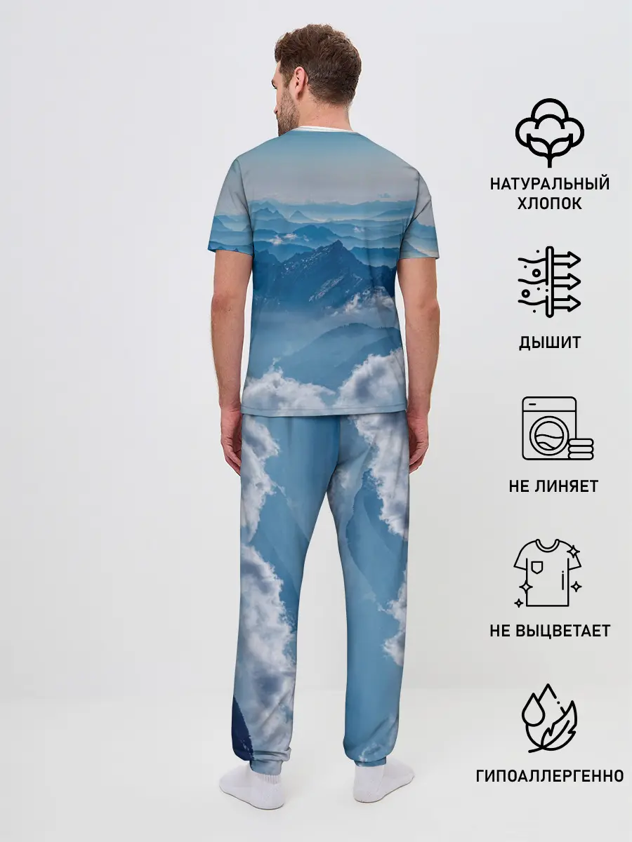 Мужская пижама с брюками / Горы