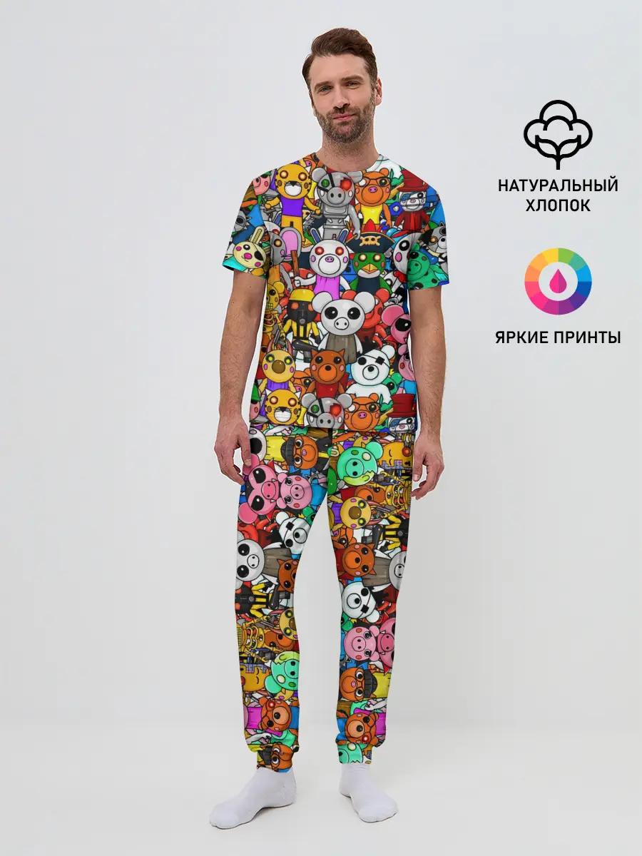 Мужская пижама с брюками / ROBLOX PIGGY