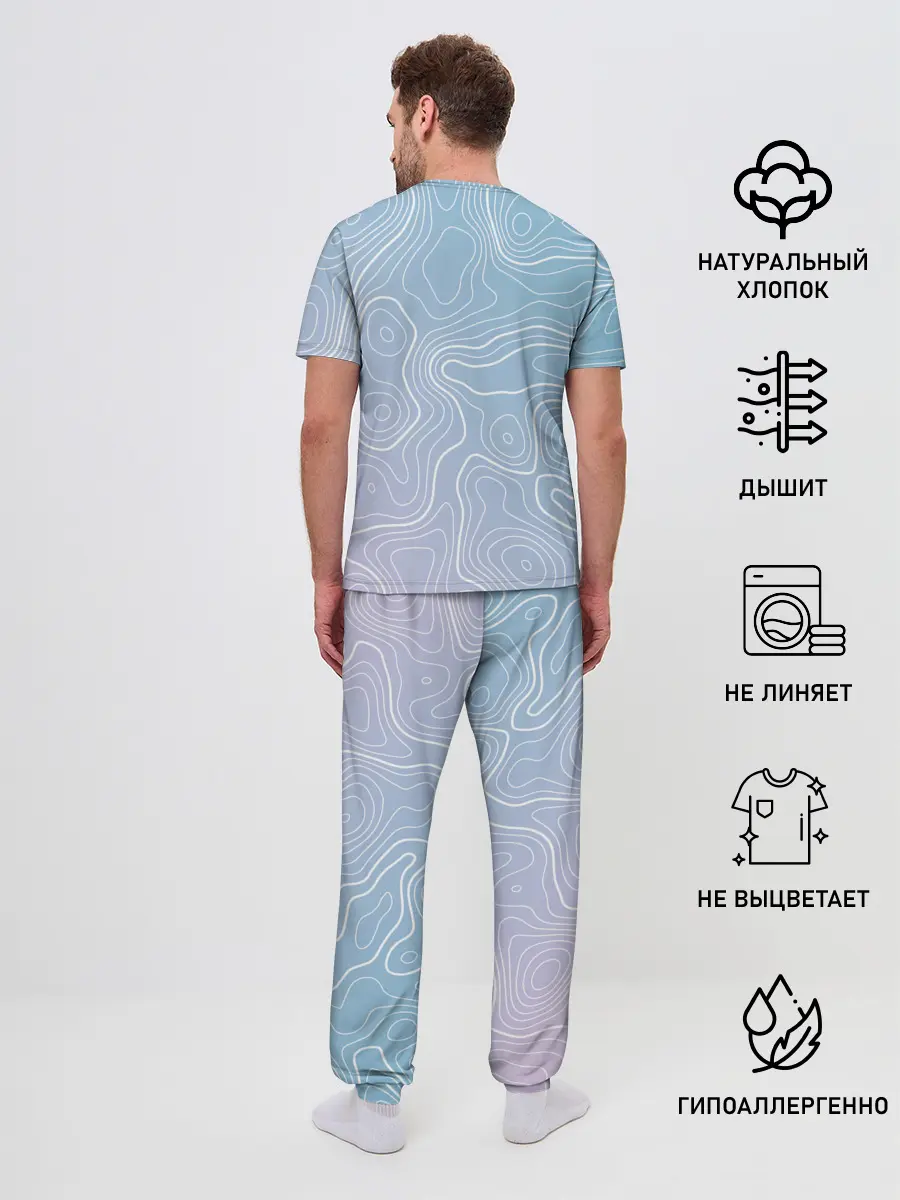 Мужская пижама с брюками / BTS / БТС.