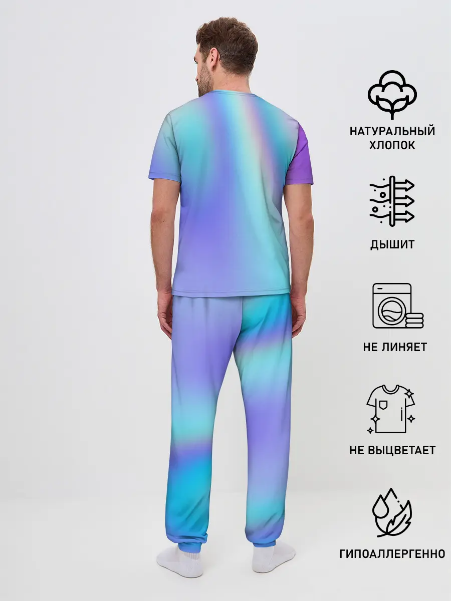Мужская пижама с брюками / СИЯЙ