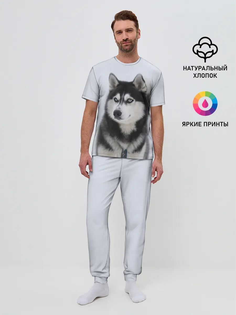 Мужская пижама с брюками / ХАСКИ