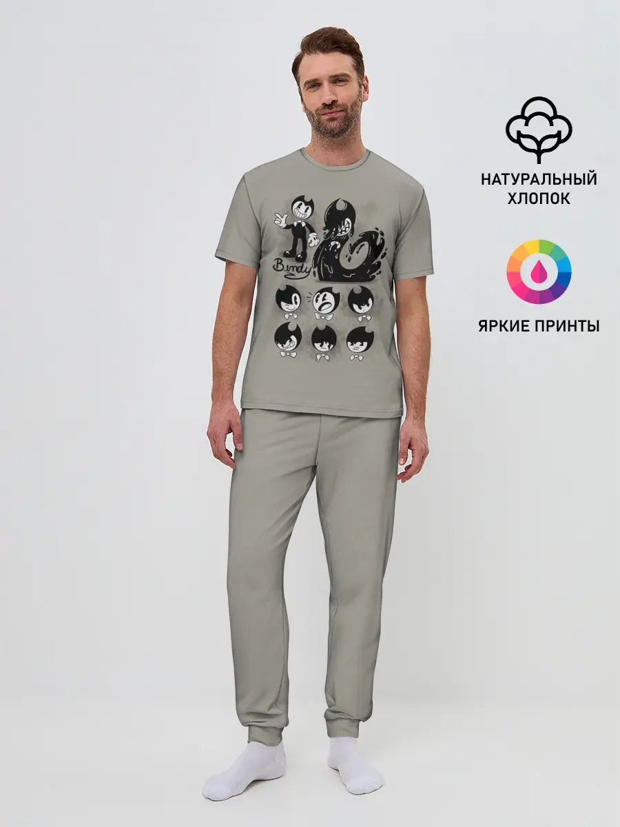 Мужская пижама с брюками / Bendy And The Ink Machine
