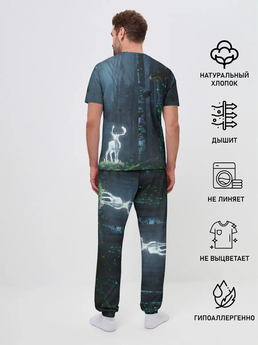 Мужская пижама с брюками / Олень