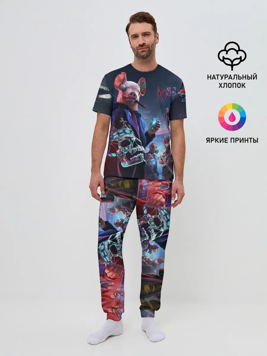 Мужская пижама с брюками / Watch Dogs | Legion
