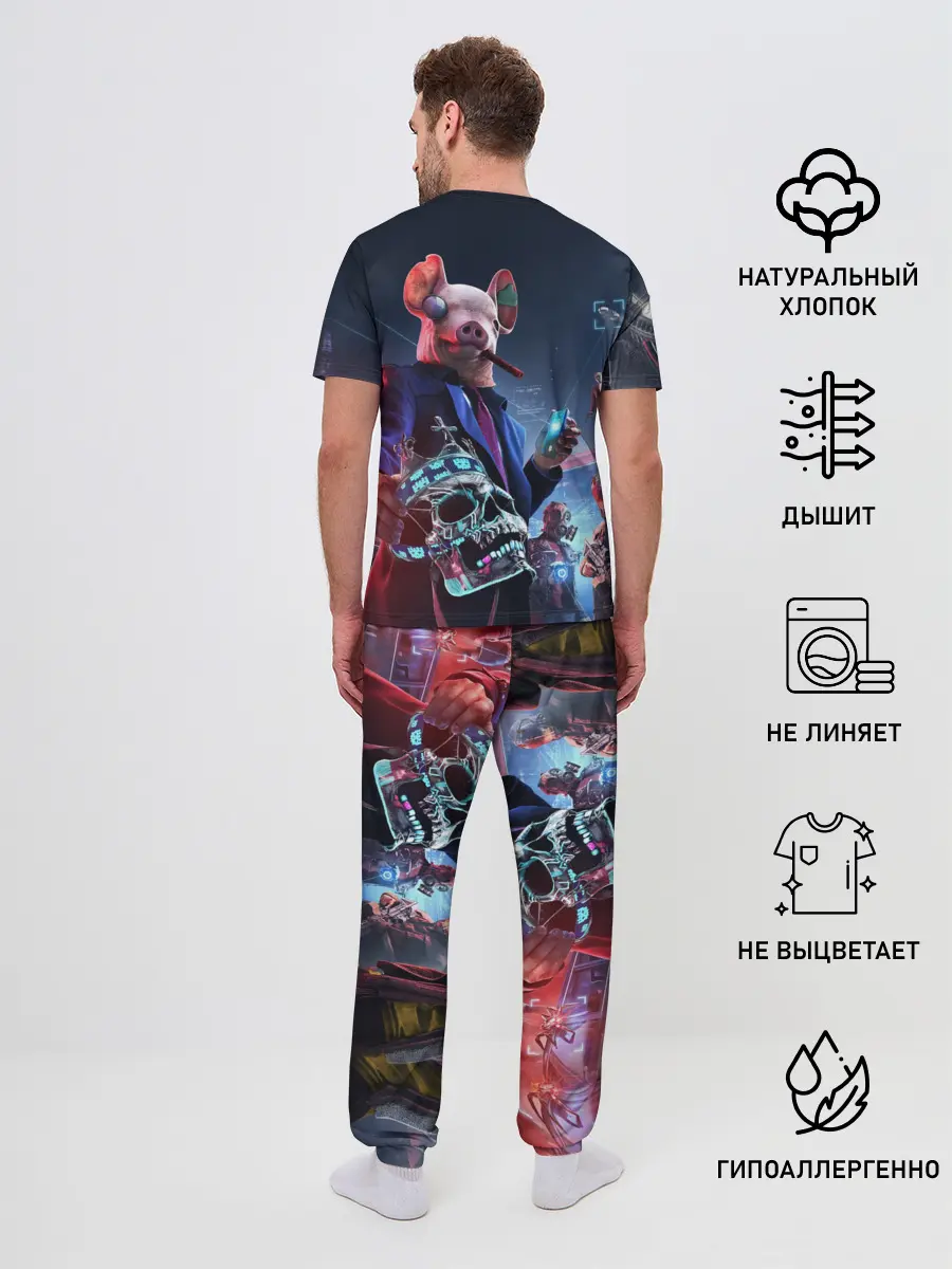 Мужская пижама с брюками / Watch Dogs | Legion