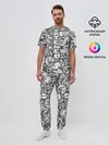 Мужская пижама с брюками / Doodle граффити