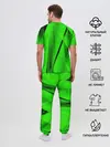 Мужская пижама с брюками / Зеленый неон