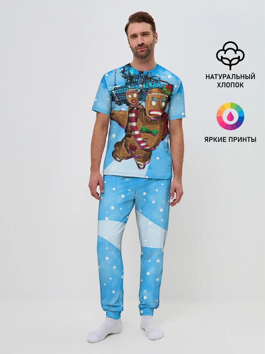 Мужская пижама с брюками / Пряничный человек