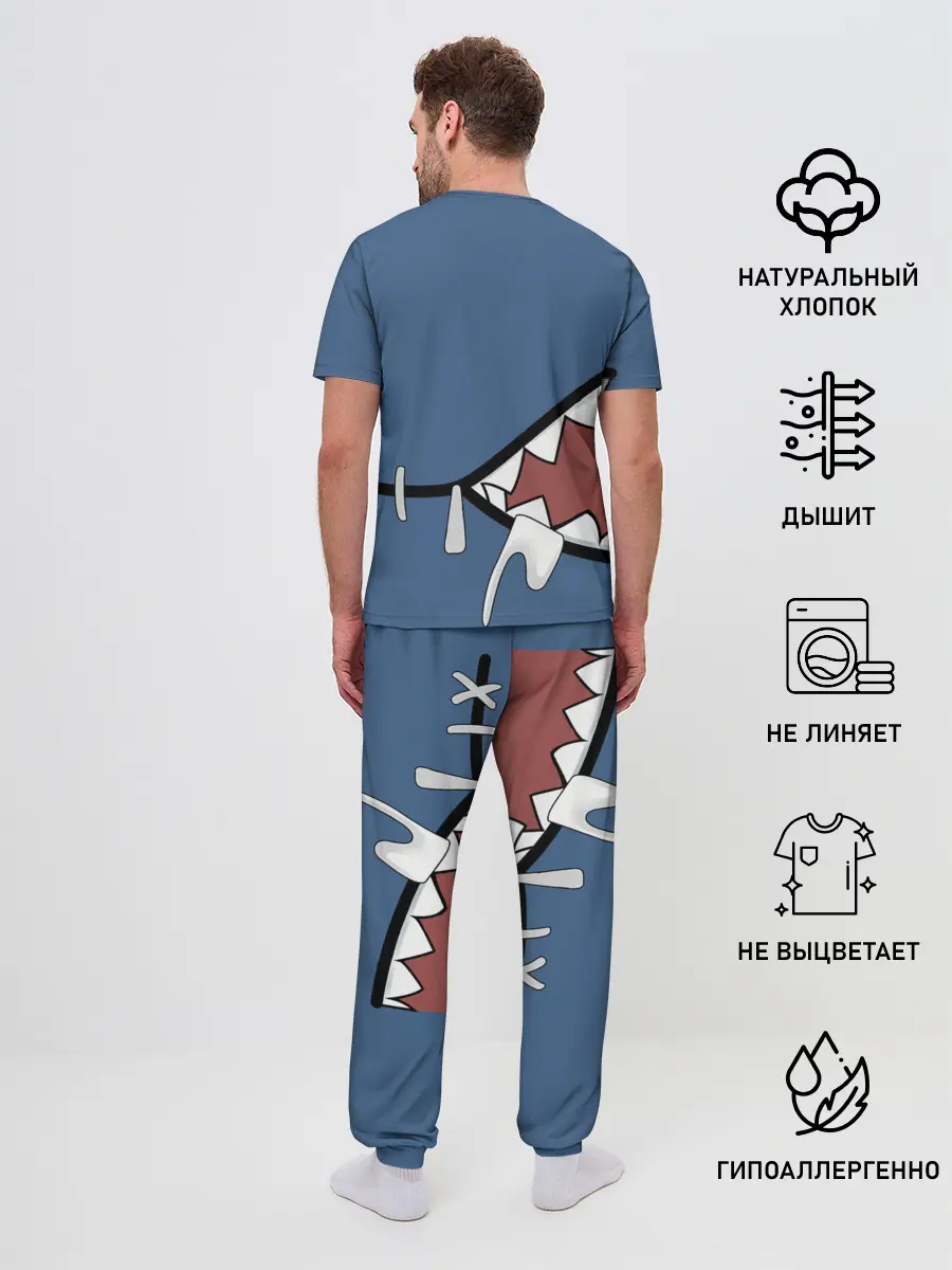 Мужская пижама с брюками / Акула gawr gura