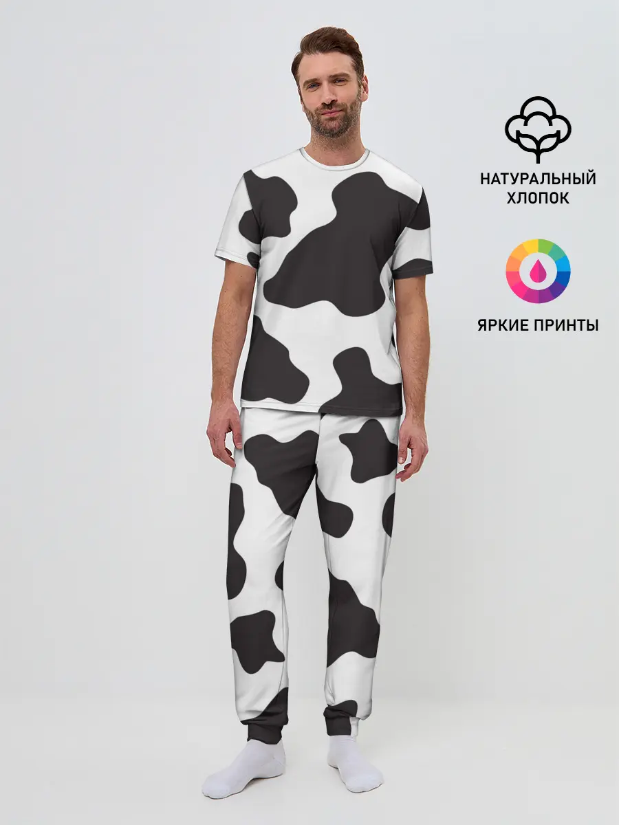 Мужская пижама с брюками / корова