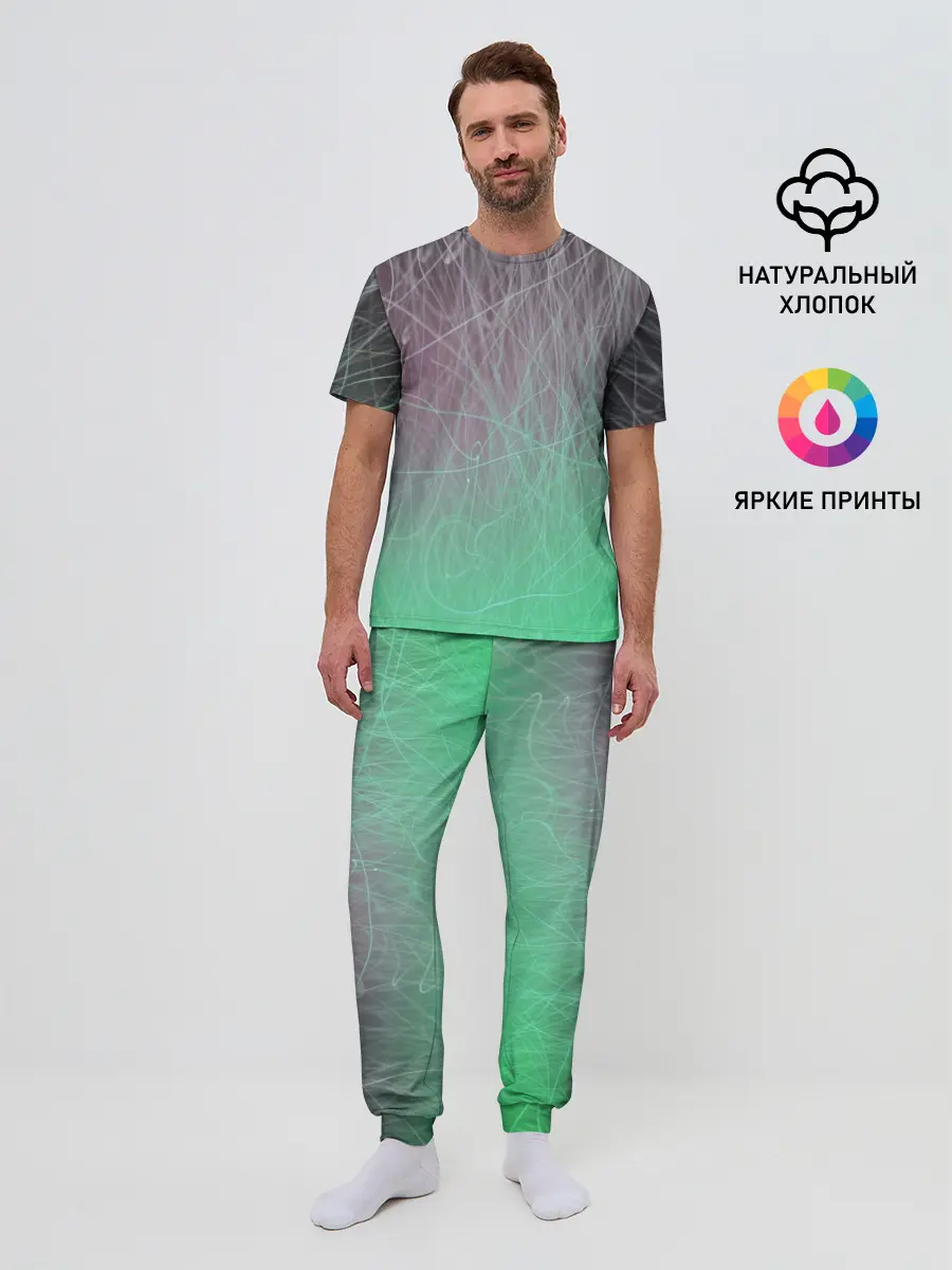 Мужская пижама с брюками / Текстура