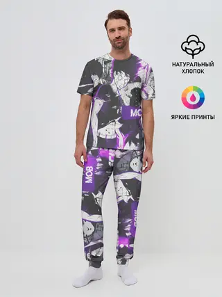 Мужская пижама с брюками / Моб Психо 100