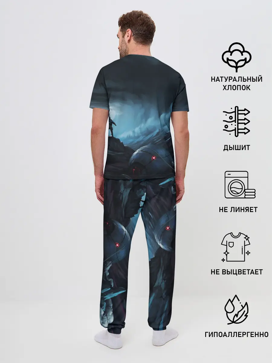 Мужская пижама с брюками / Космонавт