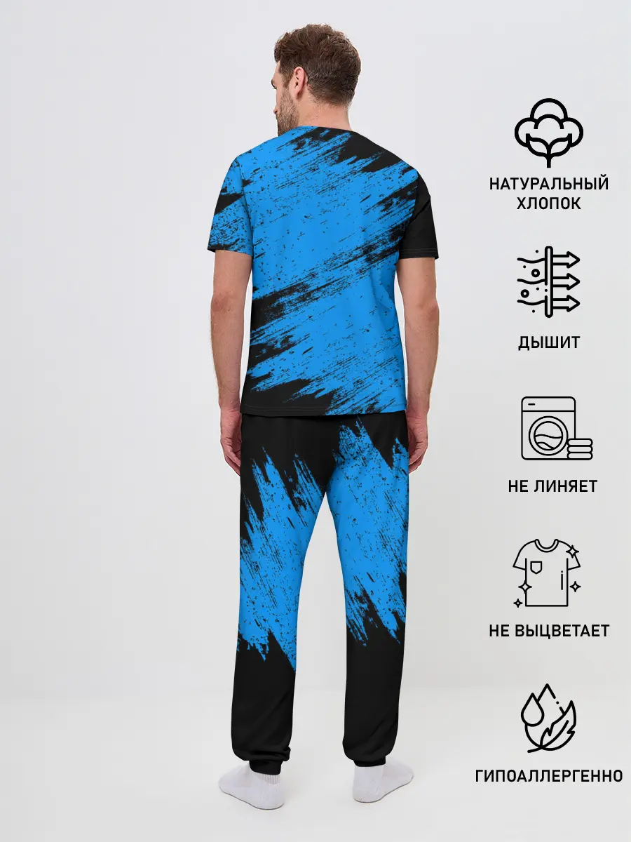 Мужская пижама с брюками / AMONG US - Синий в Короне